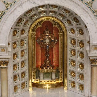 Monstrance in Perpetual Adoration Chapel, La Crosse, WI