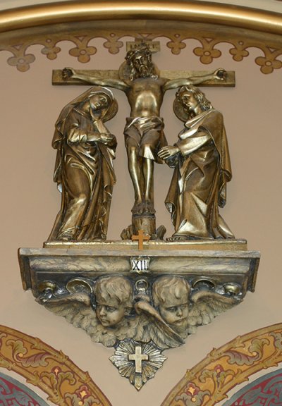 One of the Stations of the Cross in Mary of the Angels Chapel, La Crosse, WI