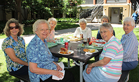 Affiliates and sisters enjoy picnic lunch
