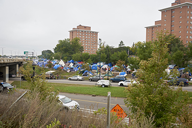 Tent city for homeless